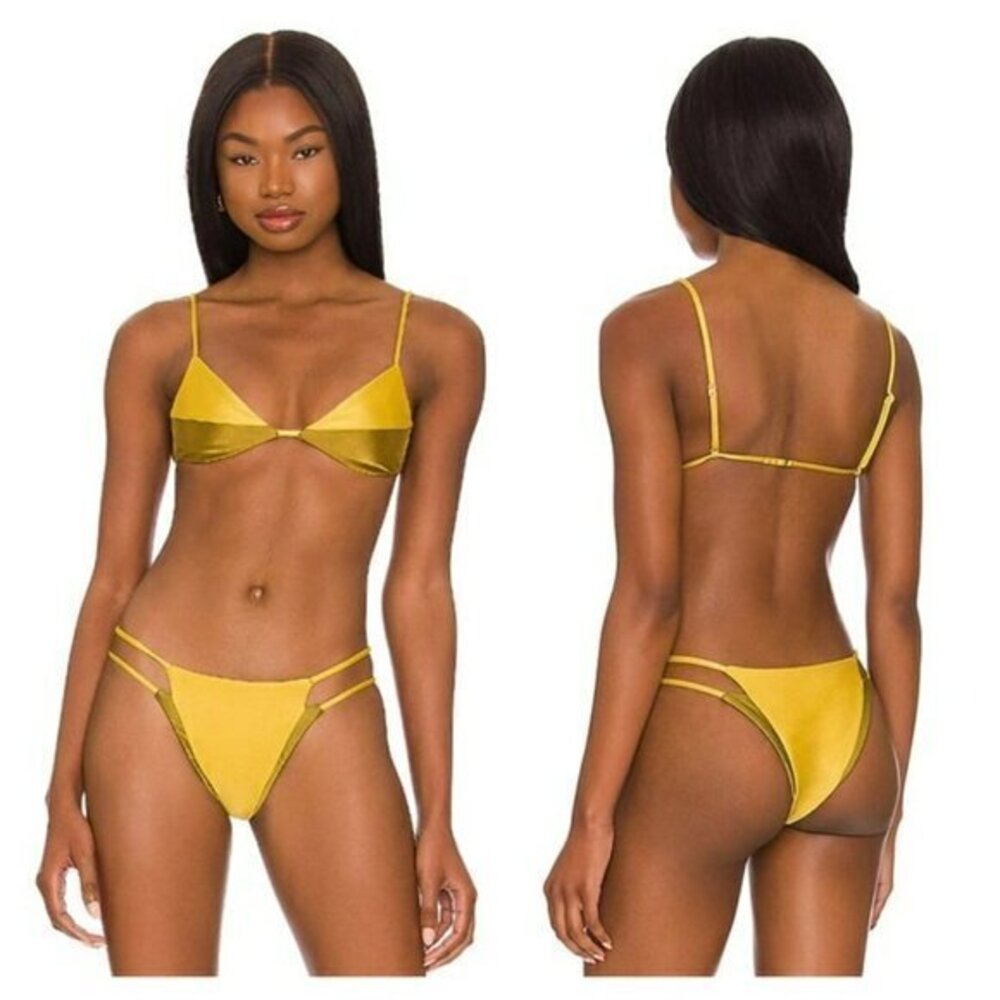 Lovewave The Edwina Top and Bottom - Chartreuse & Olive